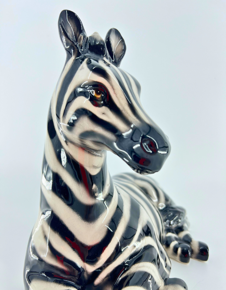 Les Ottomans Zebra beeld keramiek - 30 cm