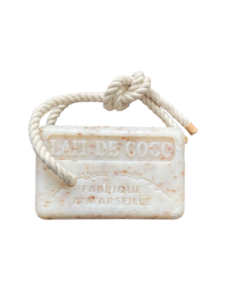 De Bordes Soap bar with rope (125 gr) - Coconut milk