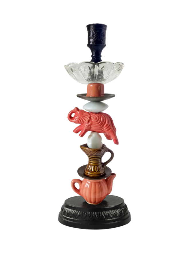 Les Ottomans Ceramic Turtle candle holder - Curiosa Cabinet