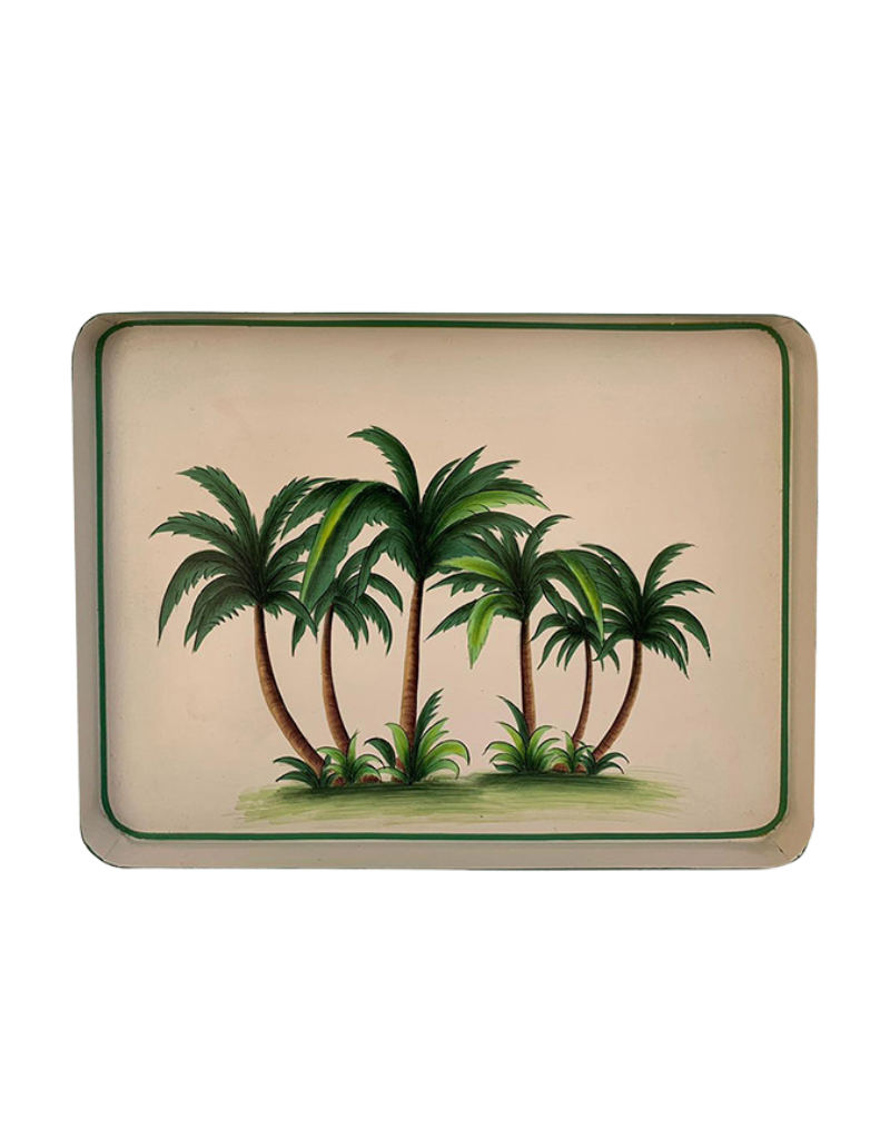 Enameled Palm Tree Tray