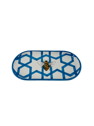 Les Ottomans Schaal - blauw met hommel Les Ottomans Schaal - blauw met hommel