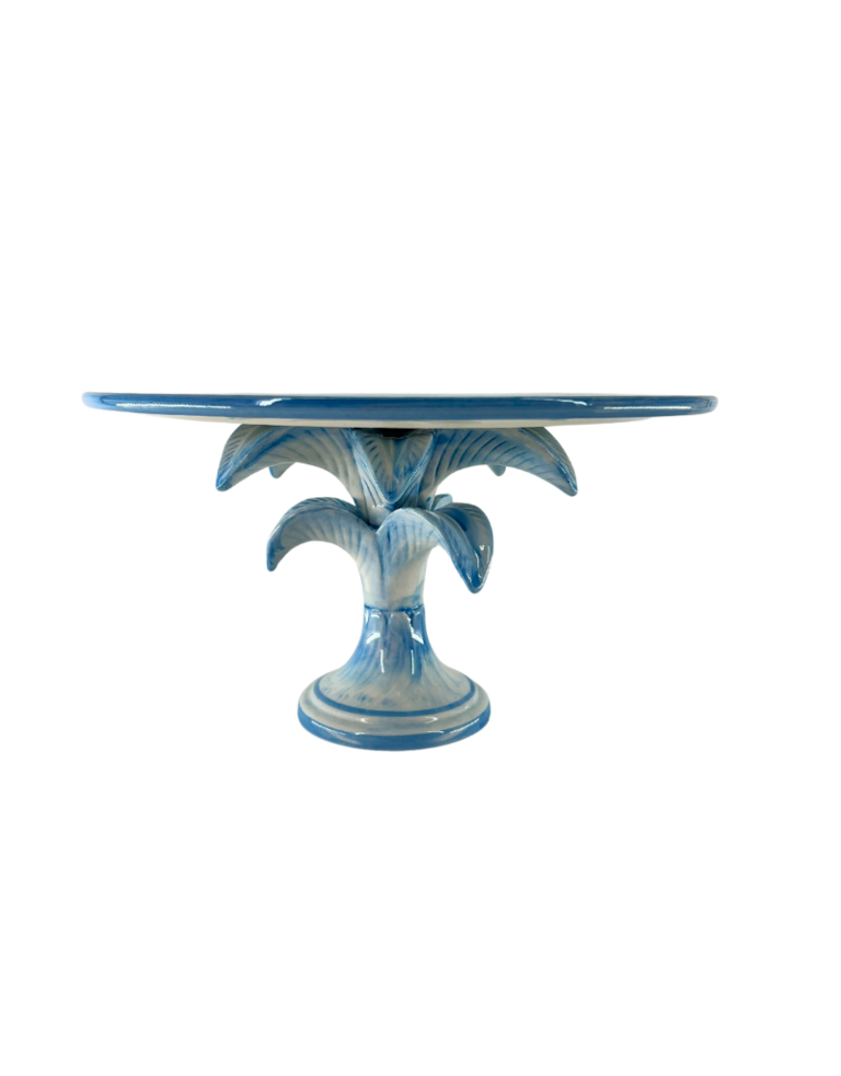 Les Ottomans Blue palmtree cake stand