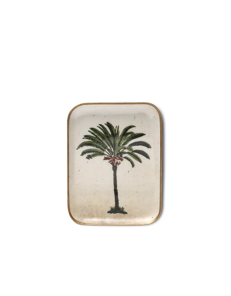 Boncoeurs Enameled Palm tree tray