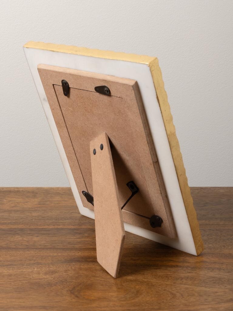 White marble photo frame