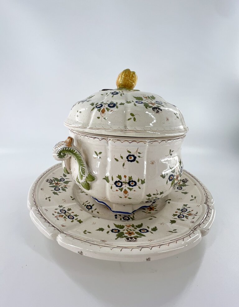 Vintage Pompoen - soepterrine en schaal