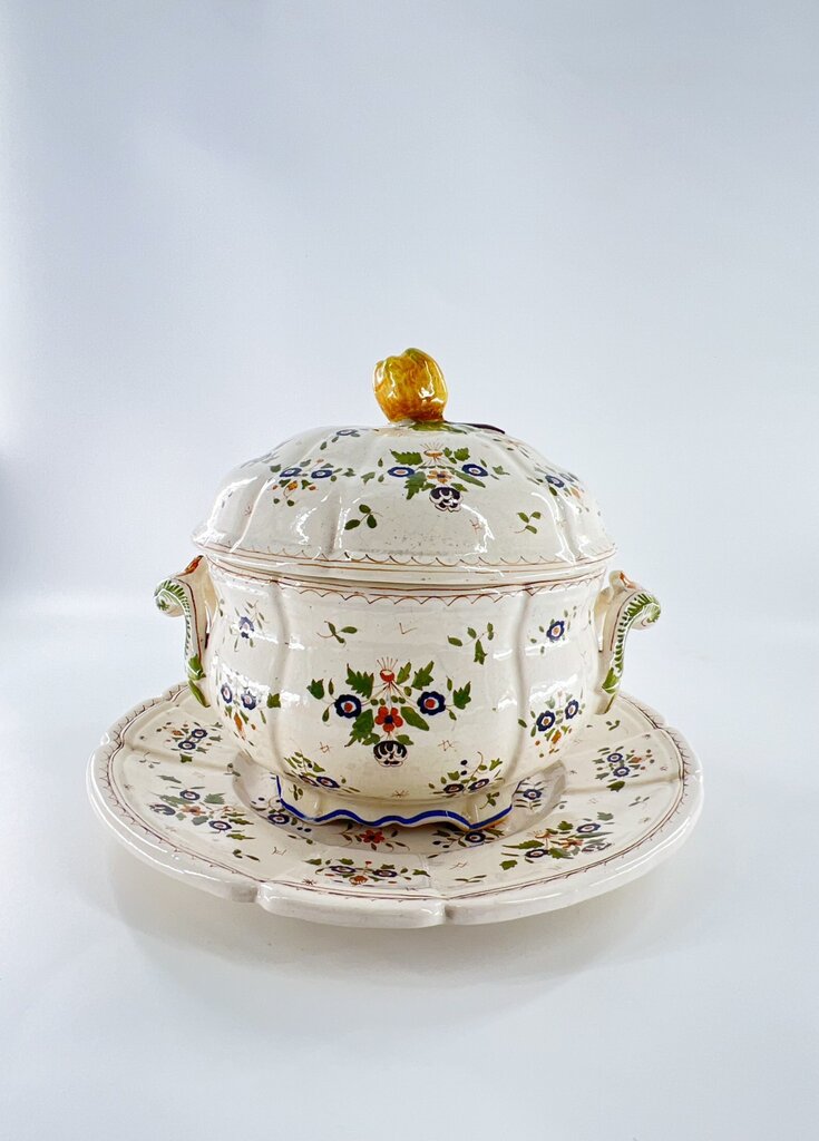 Vintage Pompoen - soepterrine en schaal