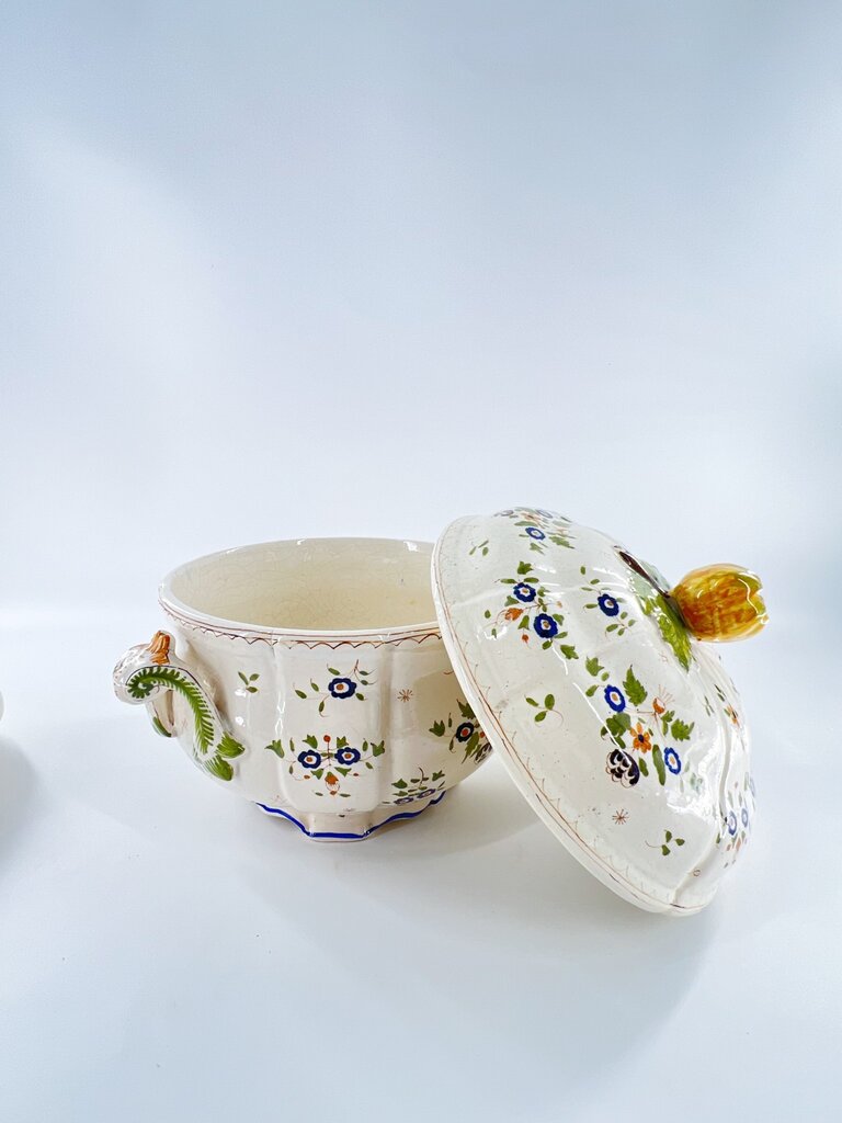 Vintage Pompoen - soepterrine en schaal