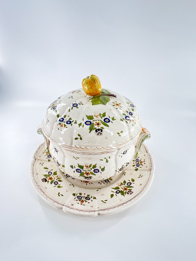 Vintage Pompoen - soepterrine en schaal