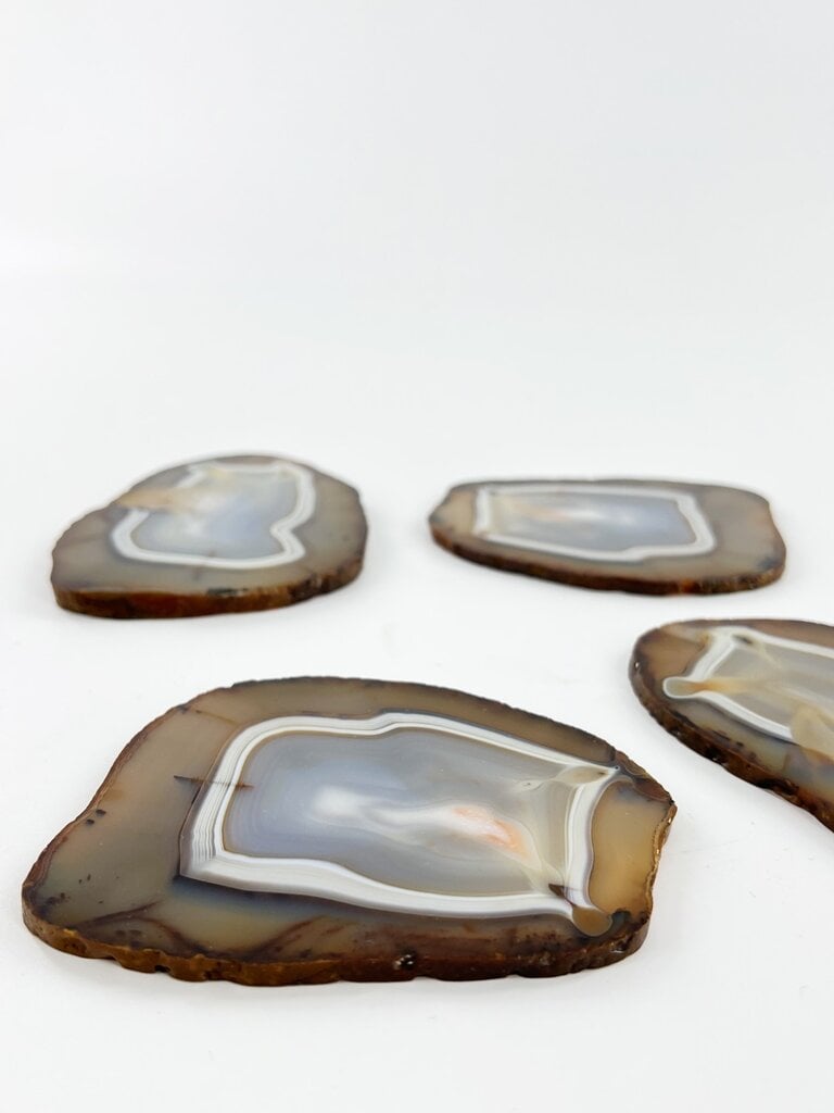 Vintage Vinatge set of 5 agate coasters