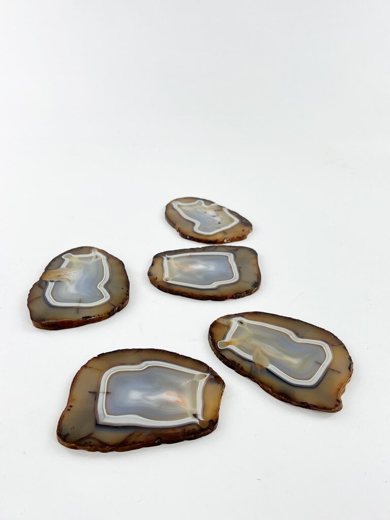 Vintage Vinatge set of 5 agate coasters