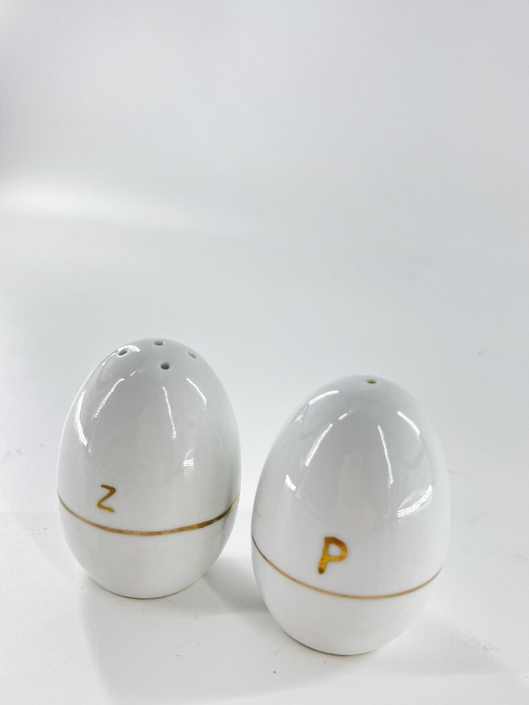 Vintage Vintage eier zout & Peper stel