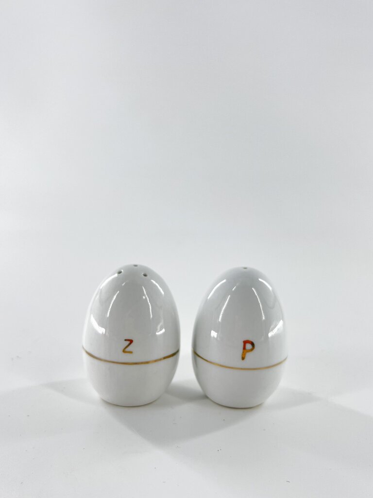 Vintage Vintage eier zout & Peper stel