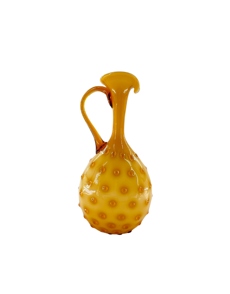 Vintage Vintage yellow glass decanter/vase