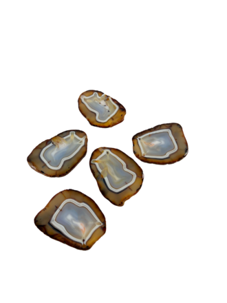 Vintage Set of five agate coasters Vintage Set of five agate coasters