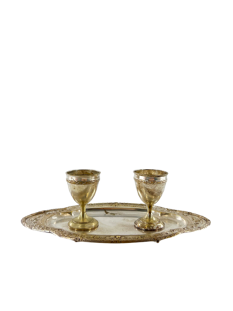 Vintage Egg cups on tray Vintage Egg cups on tray