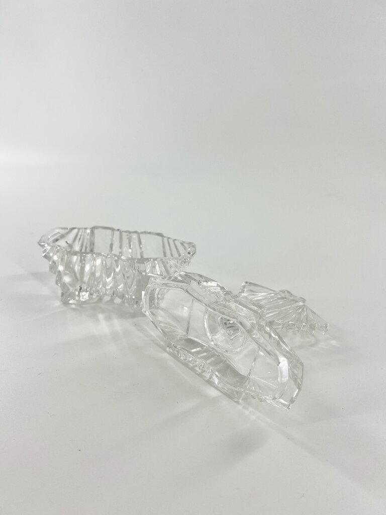 Vintage Vintage glass  box  glass art deco design