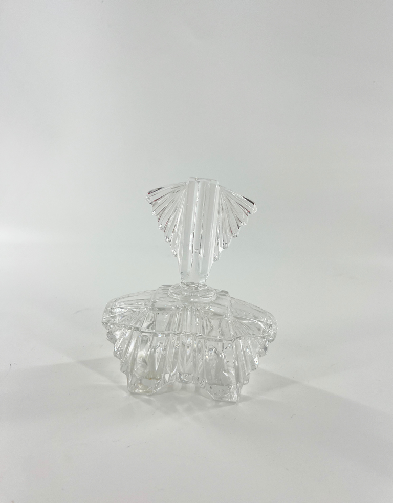Vintage Vintage glass  box  glass art deco design