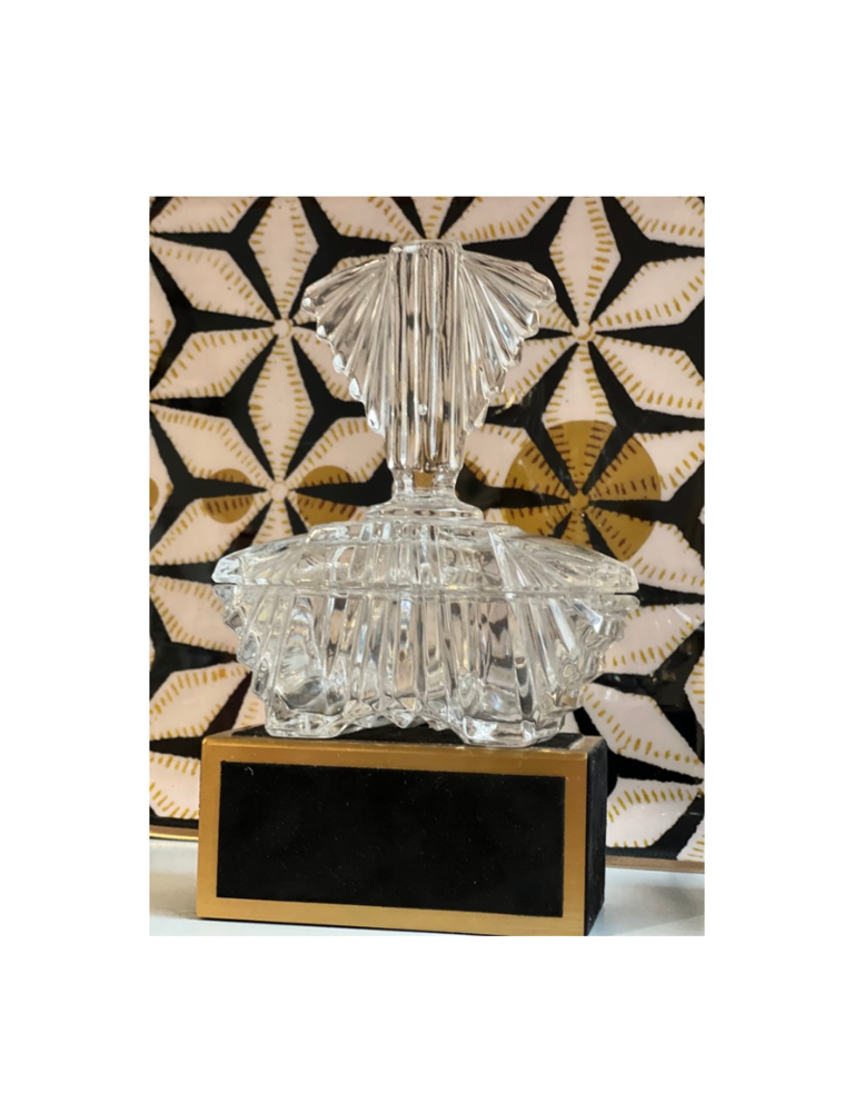 Vintage Vintage glass  box  glass art deco design