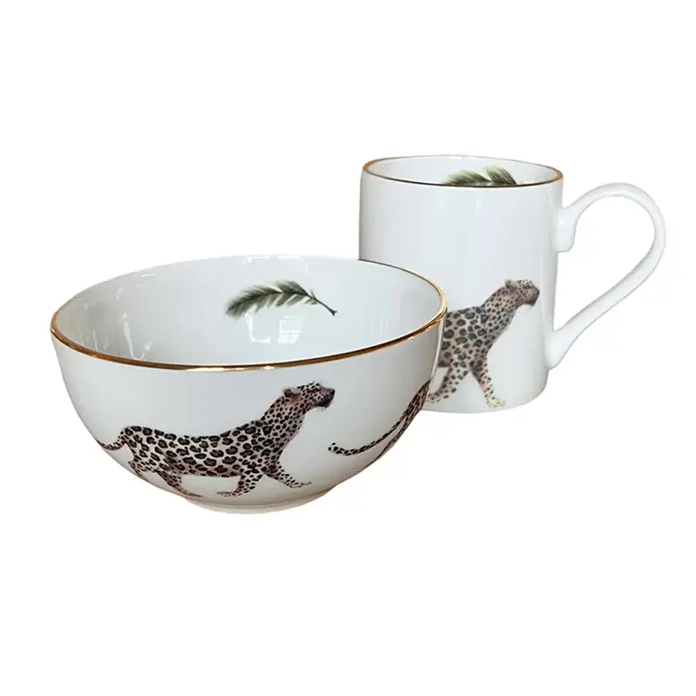Sloane Stationery Leopard mug - fine bone china
