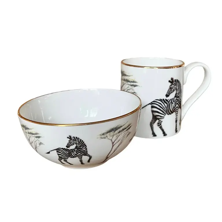 Sloane Stationery Zebra bowl - fine bone china