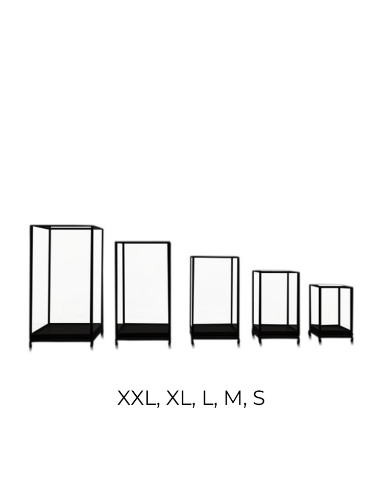 Glazen vitrinekast - vierkant - XL