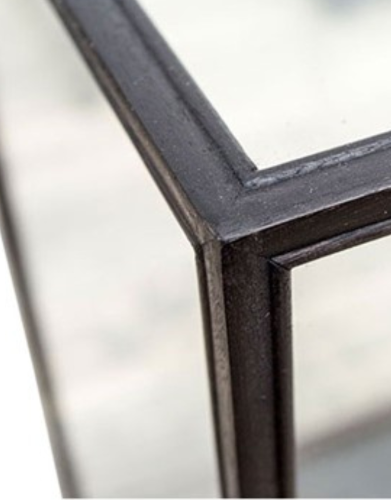 Glass display case set square 5 pieces