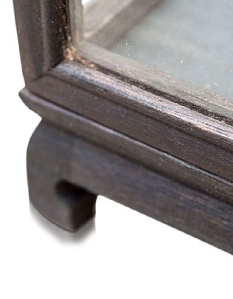 Glass display case set square 5 pieces