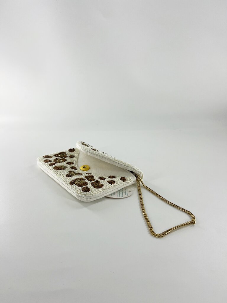 Mini Clutch - beads in leopard design