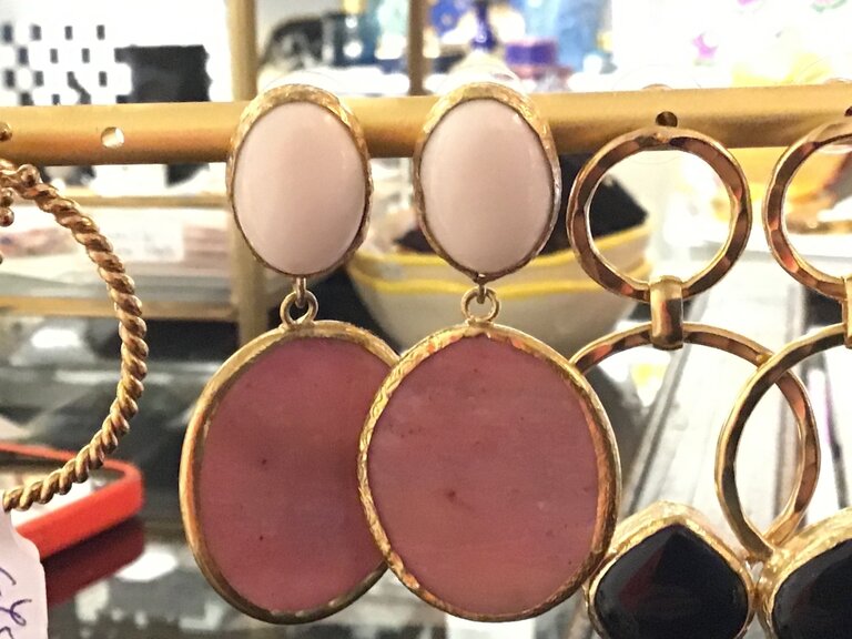 m'Anais Hannah earrings - Rodochrosite white and pink earrings