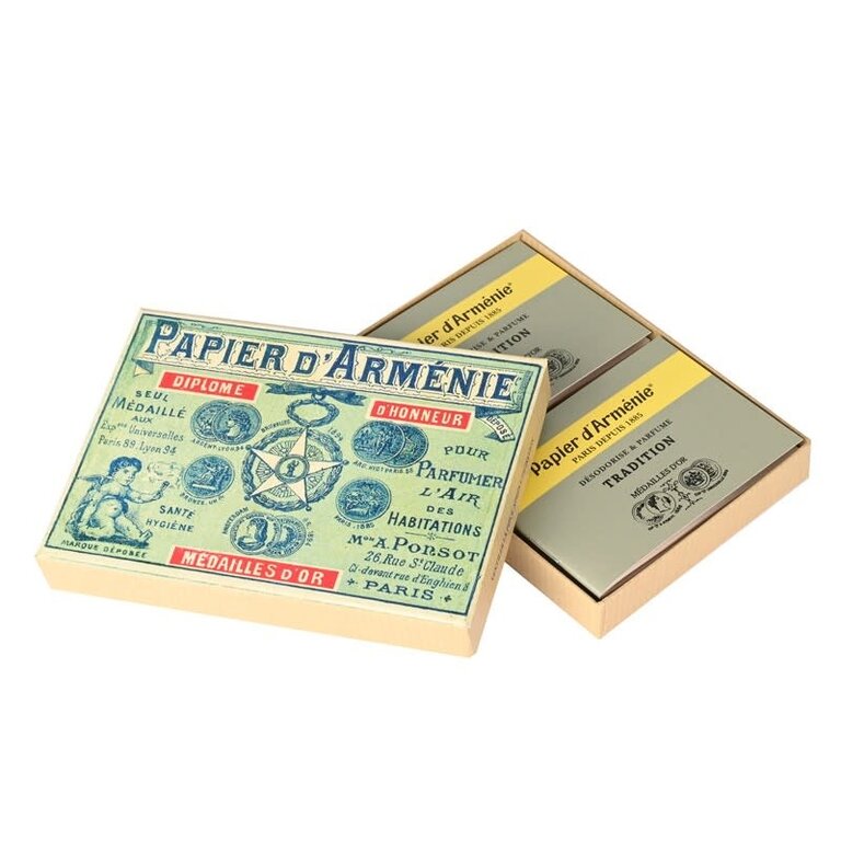 Papier d'Armenie 1900 doos met 12 tradition boekjes