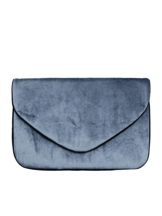 Clutch - Grijs/blauw fluweel Clutch - Grijs/blauw fluweel