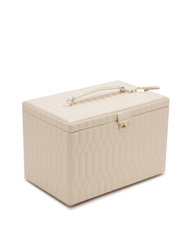 WOLF Caroline Extra Large Jewelry Case - Ivory