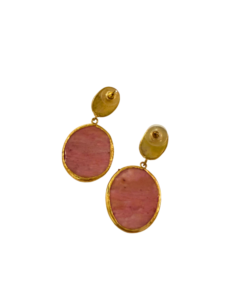 m'Anais Hannah earrings - Rodochrosite white and pink earrings