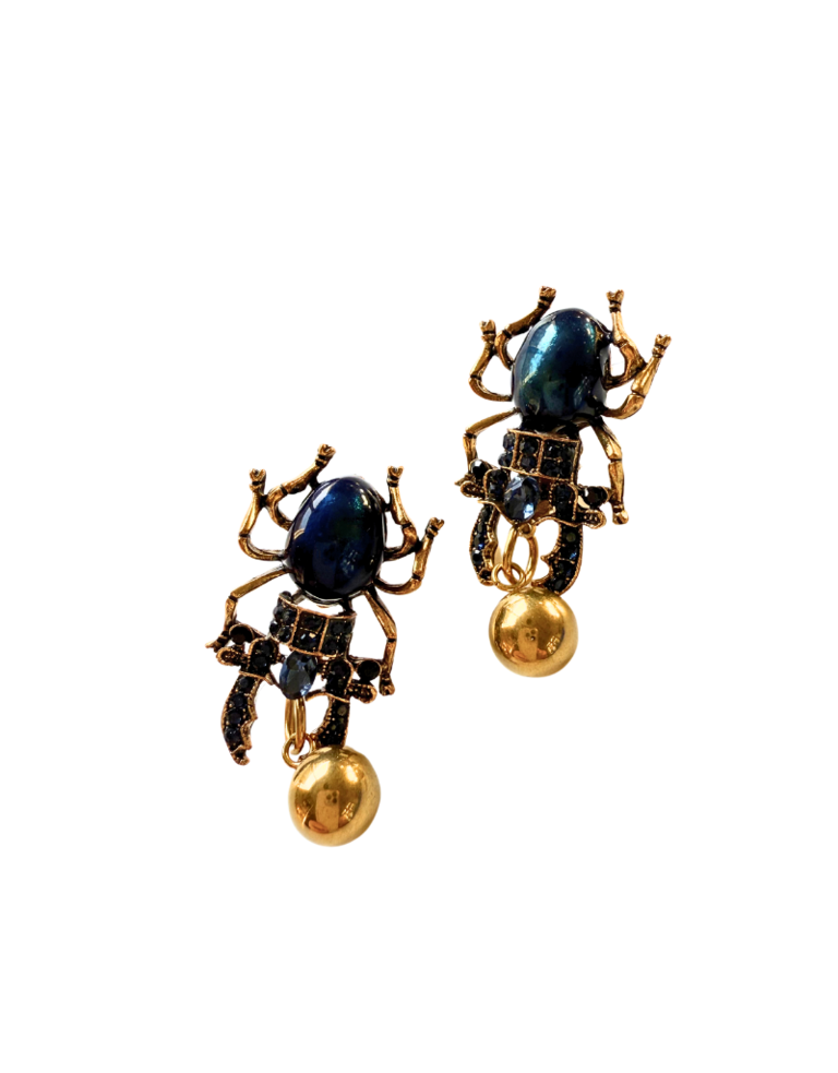 Belsy & Fay Pair of earrings - Scorpio blue ball