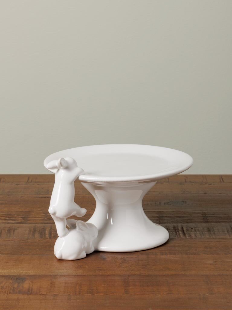 Taartstandaard met Klimmende Konijnen