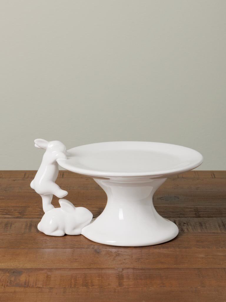 Cake stand climbing rabbit