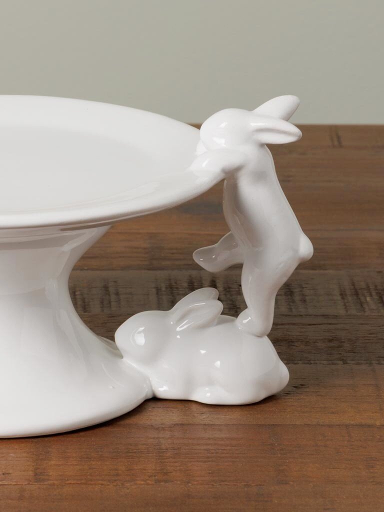 Cake stand climbing rabbit