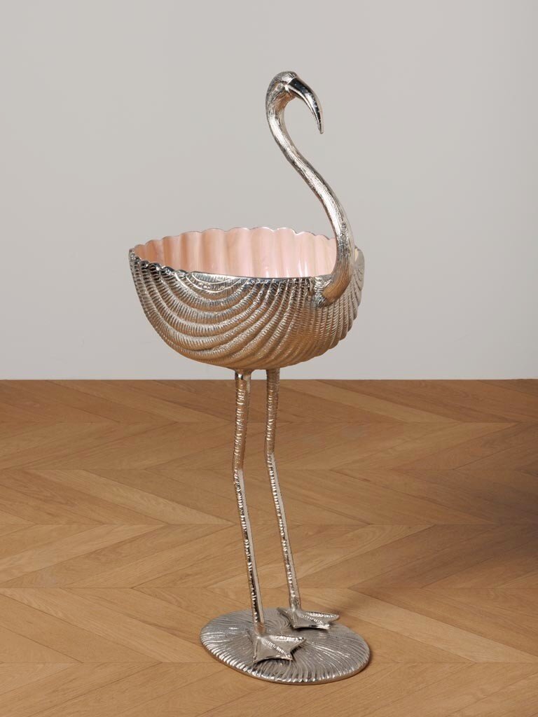 Roze Emaille Flamingo IJsemmer