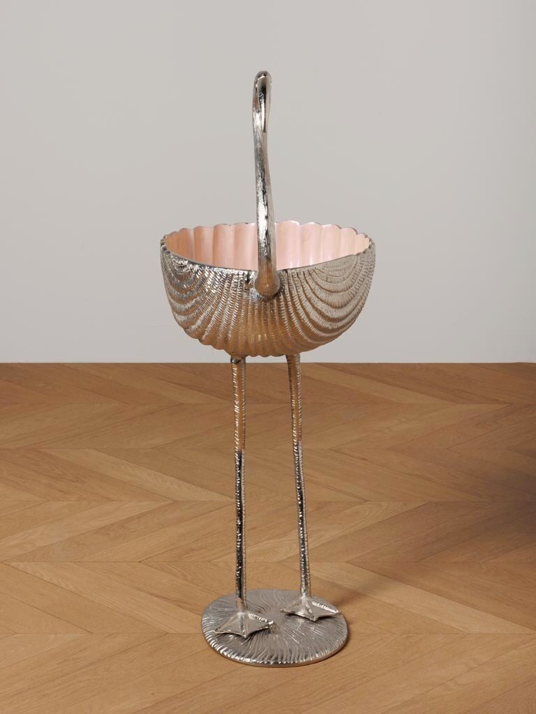 Enamel pink ice bucket Flamingo