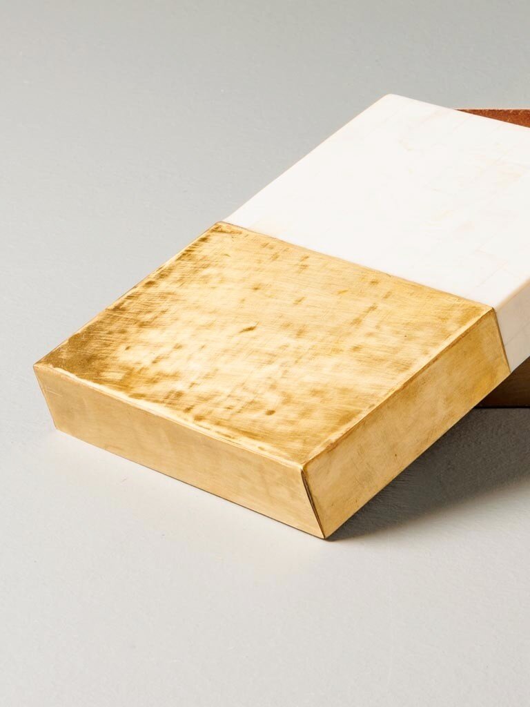Brass and resin box