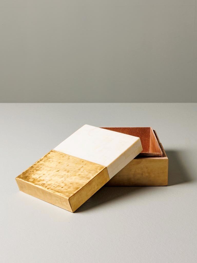 Brass and resin box