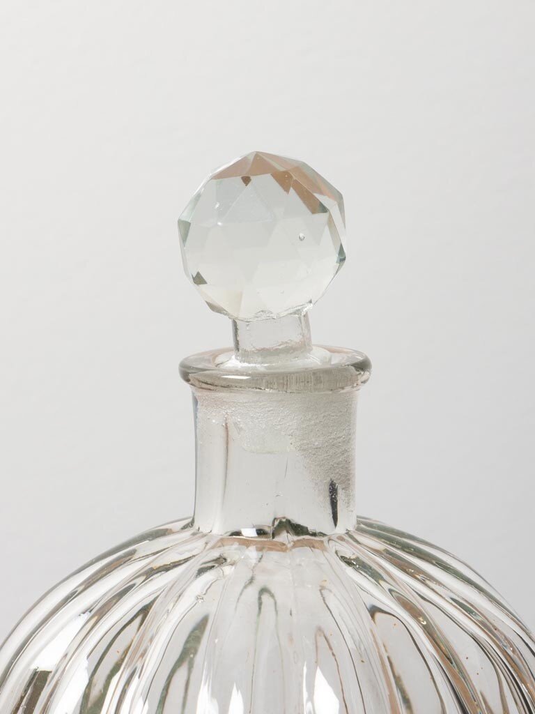 Kleine Glazen Karaf met Strepen & Stop