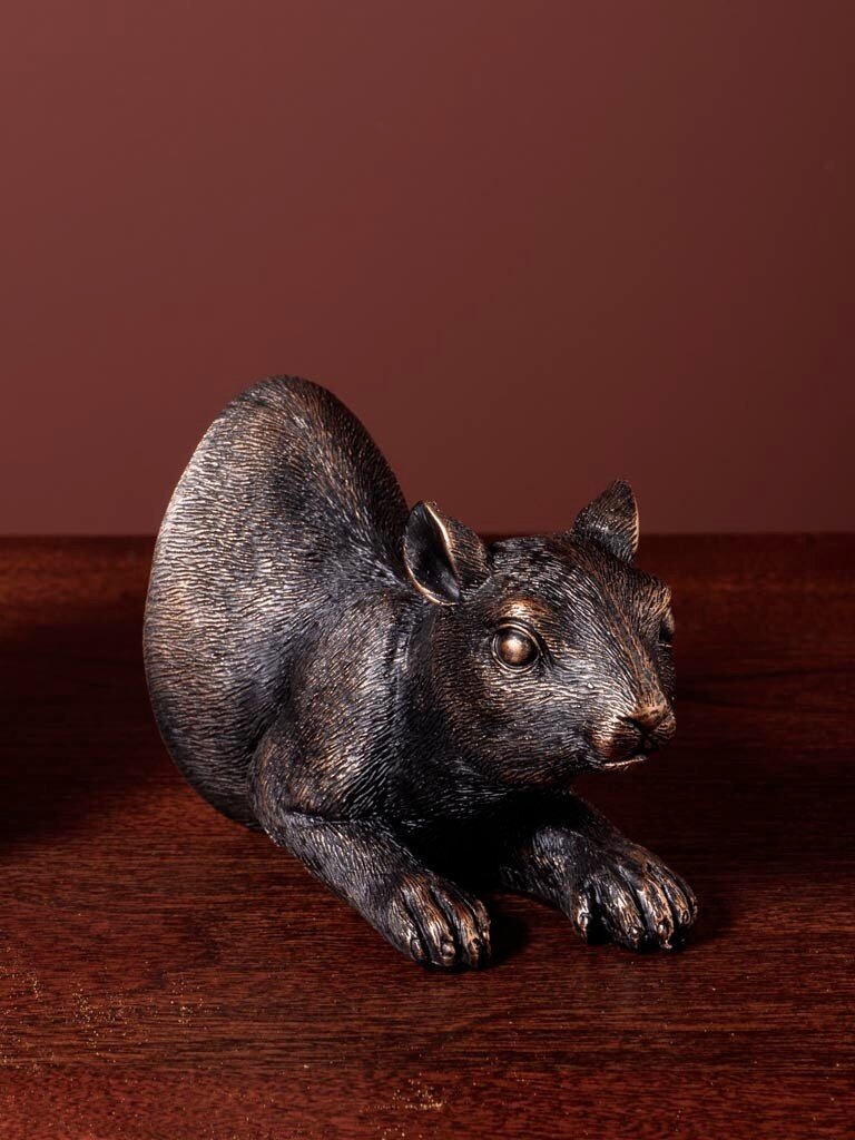 Squirrel on the lookout - set of bookends