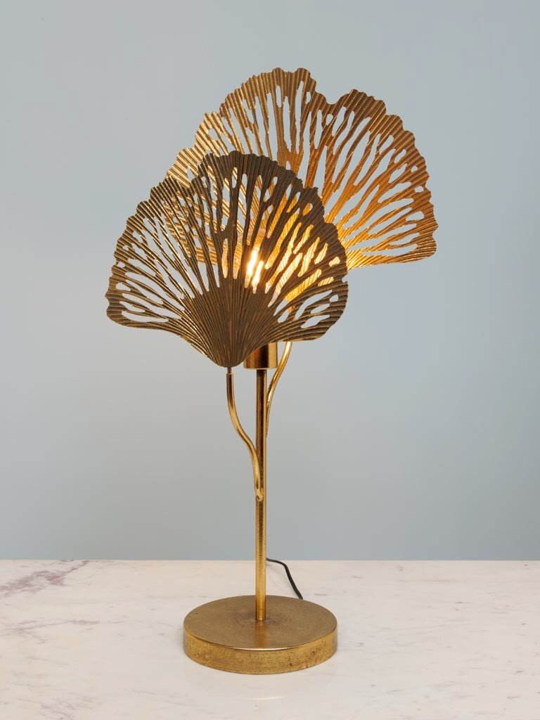 Table lamp golden coral lace