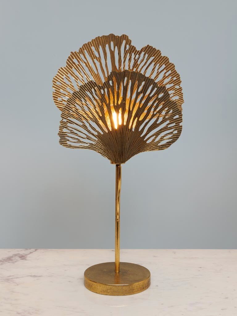 Table lamp golden coral lace