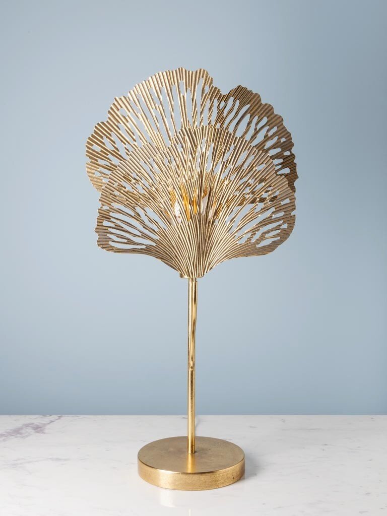 Table lamp golden coral lace