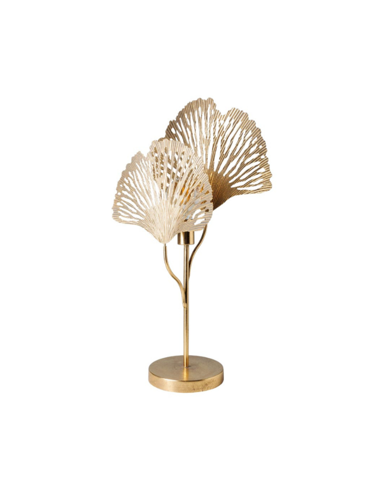 Table lamp golden coral lace