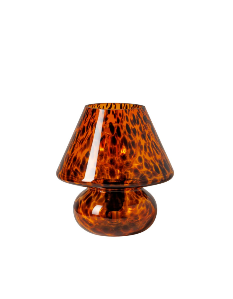 Tafellamp van Glas met Schildpadpatroon