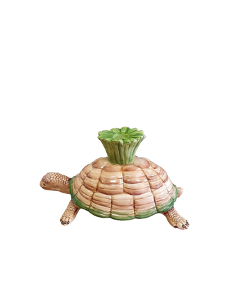 Les Ottomans Ceramic Turtle candle holder Les Ottomans Ceramic Turtle candle holder