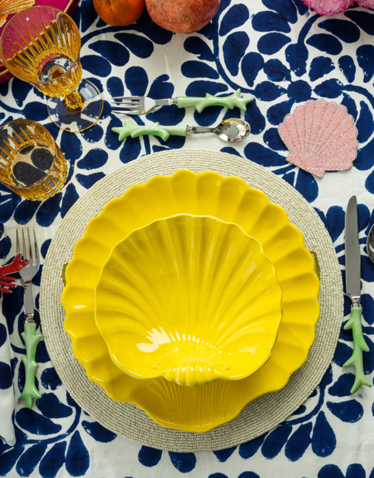 Les Ottomans Shell ceramic bowl - Yellow